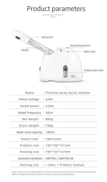 Facial Steamer Warm Mist Humidifier
