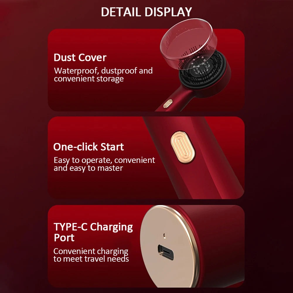 Electric Vibration Massage Comb Red Light Therapy