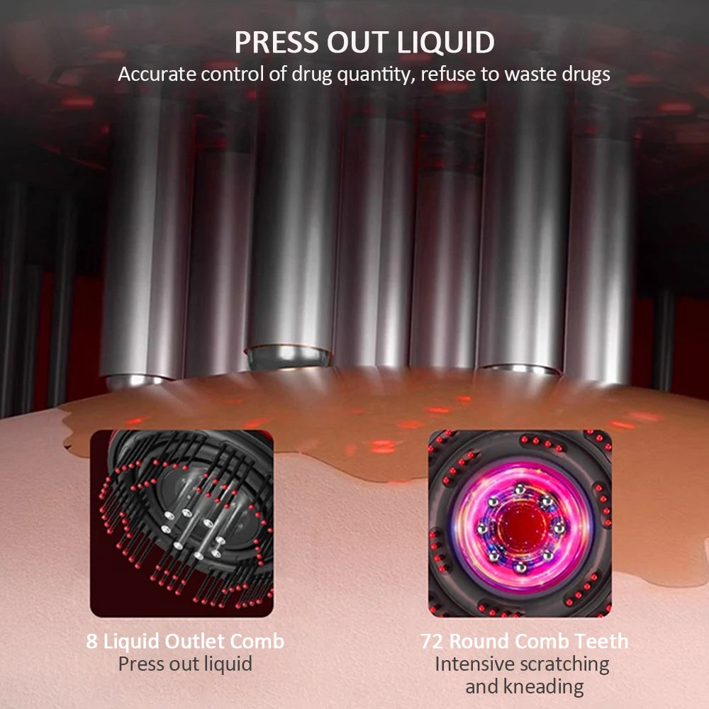 Electric Vibration Massage Comb Red Light Therapy