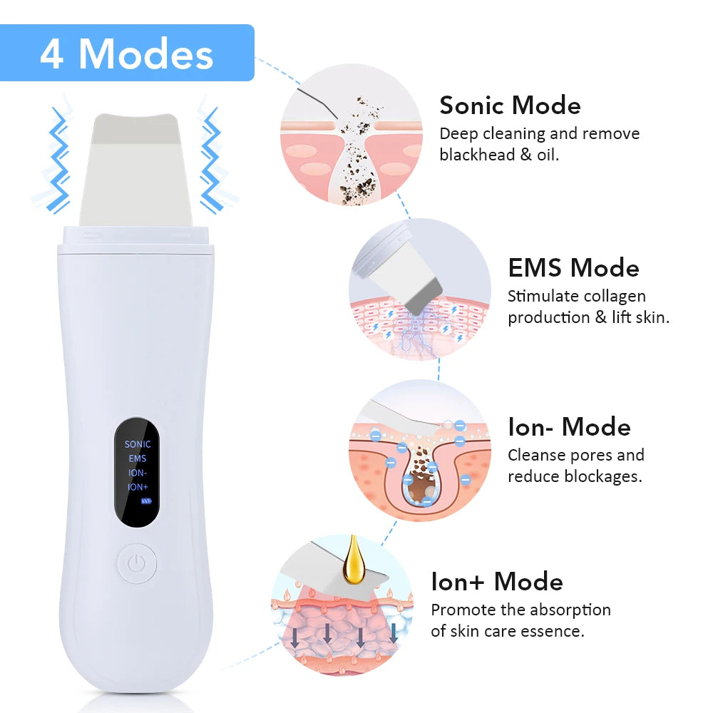 Ultrasonic Skin Scrubber Peeling Blackhead Remover