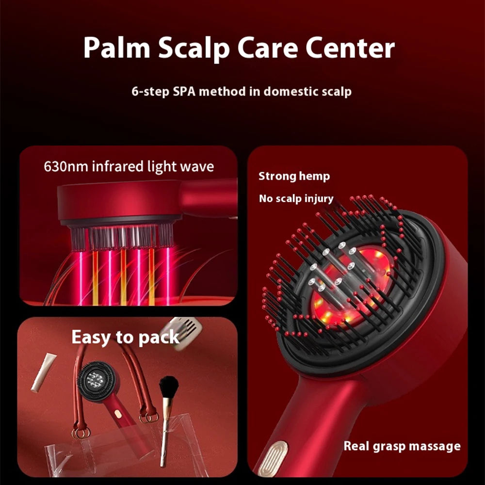 Electric Vibration Massage Comb Red Light Therapy