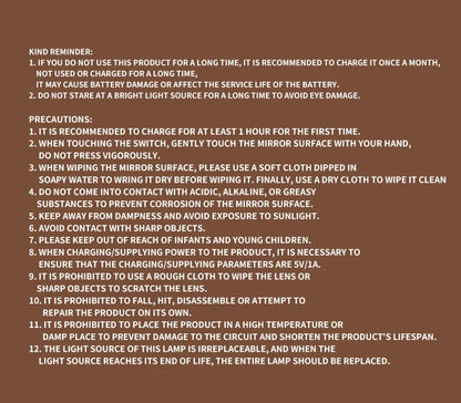 LED Dimmable Makeup Mirror