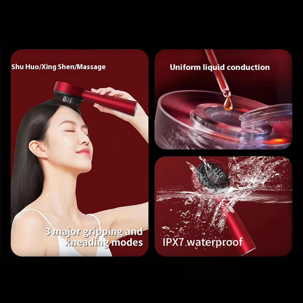 Electric Vibration Massage Comb Red Light Therapy