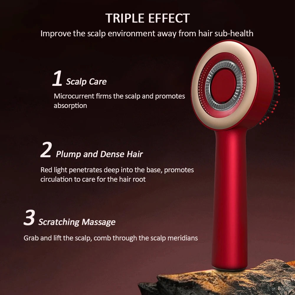 Electric Vibration Massage Comb Red Light Therapy