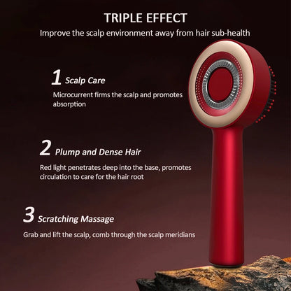 Electric Vibration Massage Comb Red Light Therapy