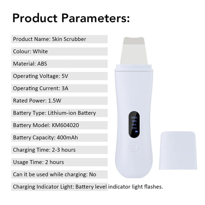 Ultrasonic Skin Scrubber Peeling Blackhead Remover