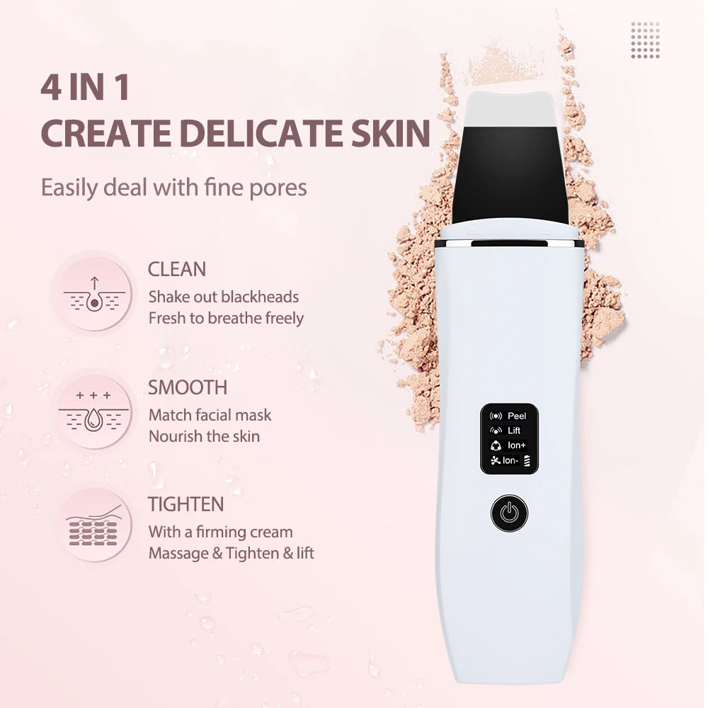 Ultrasonic Skin Scrubber Peeling Blackhead Remover