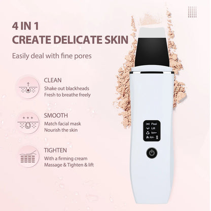 Ultrasonic Skin Scrubber Peeling Blackhead Remover