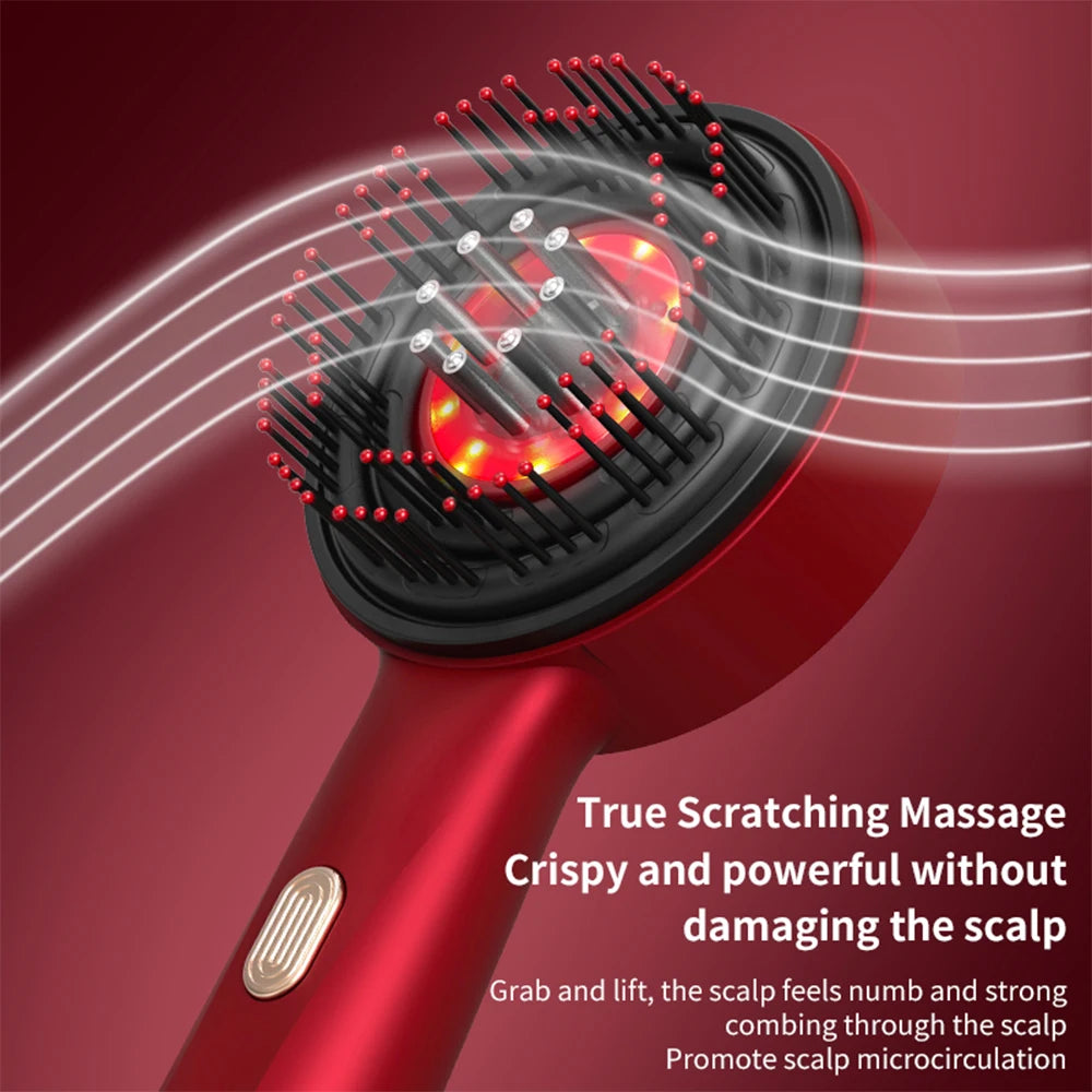 Electric Vibration Massage Comb Red Light Therapy