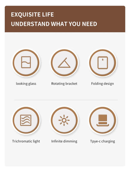 LED Dimmable Makeup Mirror